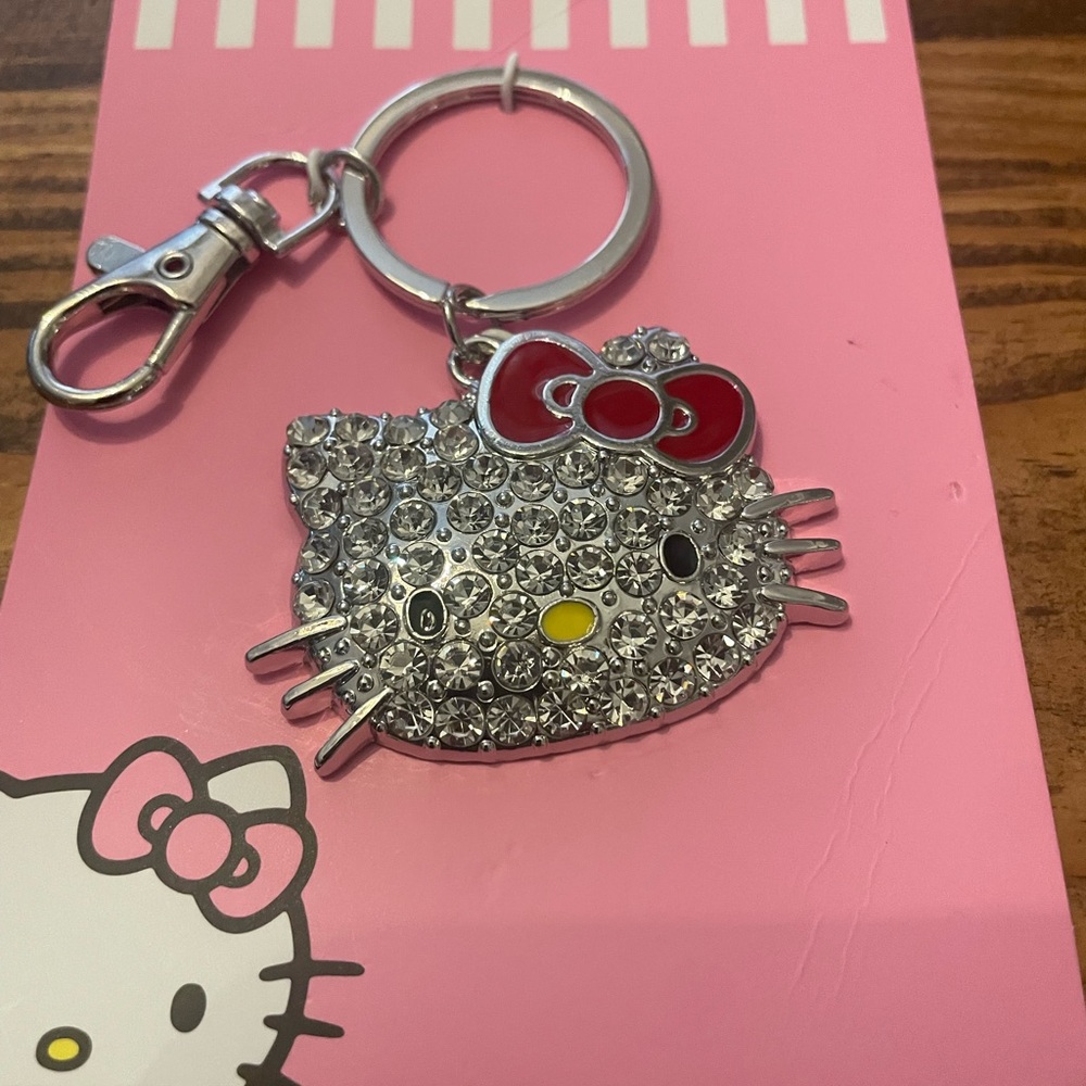 Hello Kitty Rhinestone Bag, Purse, Backpack Charm or Keychain NWT